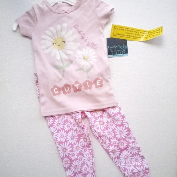NWT Cynthia Rowley 2 Piece Top & Leggings Set Baby Girls 12 Months - Picture 2 of 5